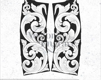 PMAG Scroll Art Svg,lasercut,laserengraving,fiberlaser,engravingfiles,laserpattern,engravingdesign,engravingpattern,metalart