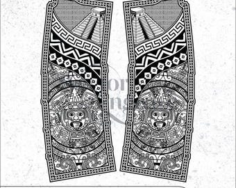 PMAG Aztec Design Art Svg,lasercut,laserengraving,fiberlaser,engravingfiles,laserpattern,engravingdesign,engravingpattern,metalart