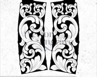 PMAG Scroll Art Svg,lasercut,laserengraving,fiberlaser,engravingfiles,laserpattern,engravingdesign,engravingpattern,metalart