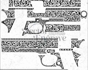 Tisas1911 Scroll Engraving Design | Vector SVG DXF PNG (Digital Download)