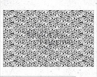 Seamless Filigree Scroll Pattern Engraving Design | Vector SVG DXF PNG (Digital Download)