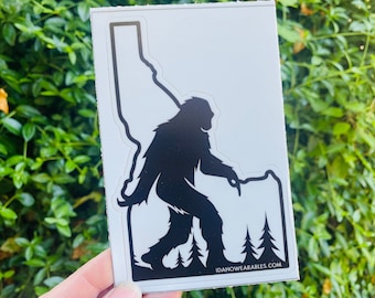 Bigfoot decal, Idaho Bigfoot bumper sticker, Bigfoot Idaho, Idaho car stickers, Idaho souvenir, Idaho accessories, stickers, Bigfoot