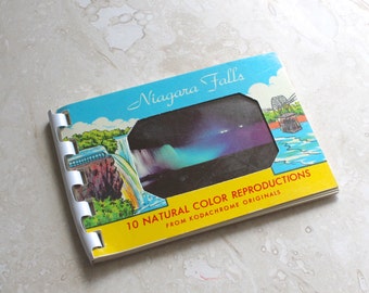 Niagara Falls souvenir photos, 10 miniature photos circa 1960s, Niagara Falls photos, travel photos, postcard souvenir, old photographs