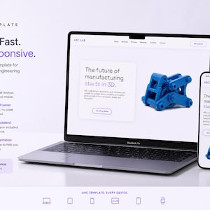 3D Printing Business Website Template | Framer Design (Digital Download)