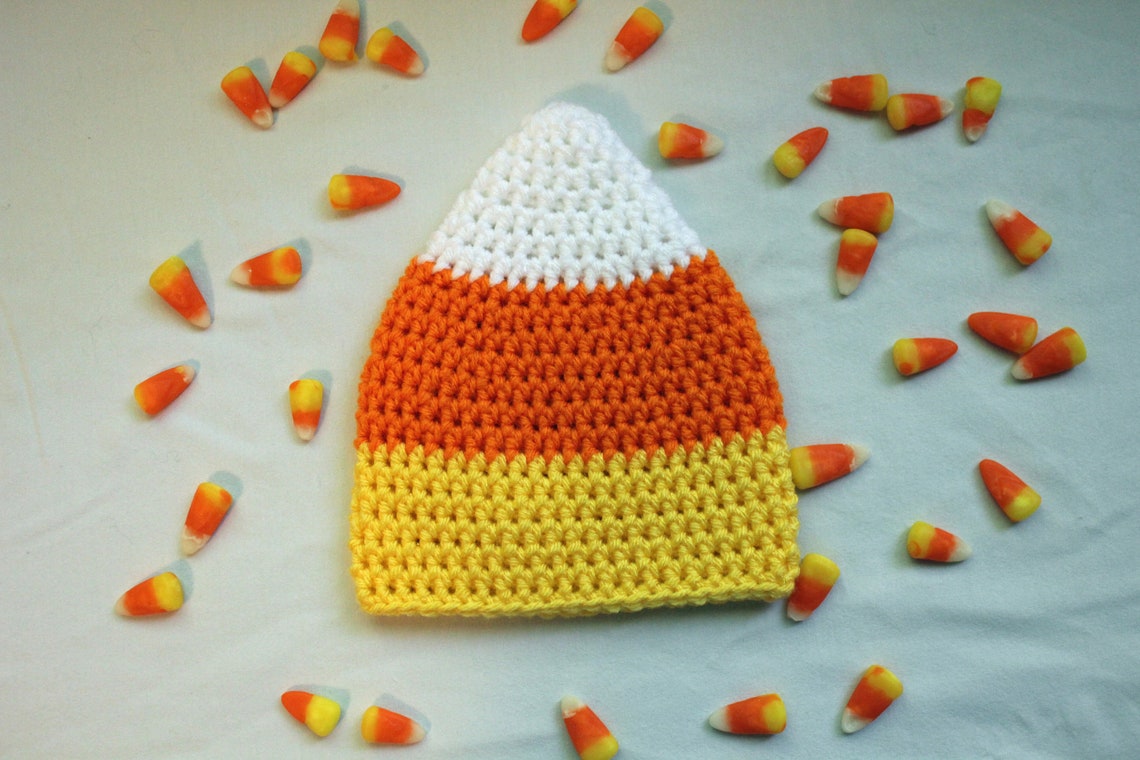 Baby Candy Corn Hat Newborn Crochet Hat Candy Corn Costume | Etsy
