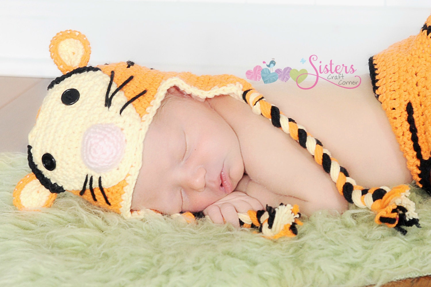 Crochet Tiger Hat Baby Tiger Hat Newborn Photo Prop Baby Etsy