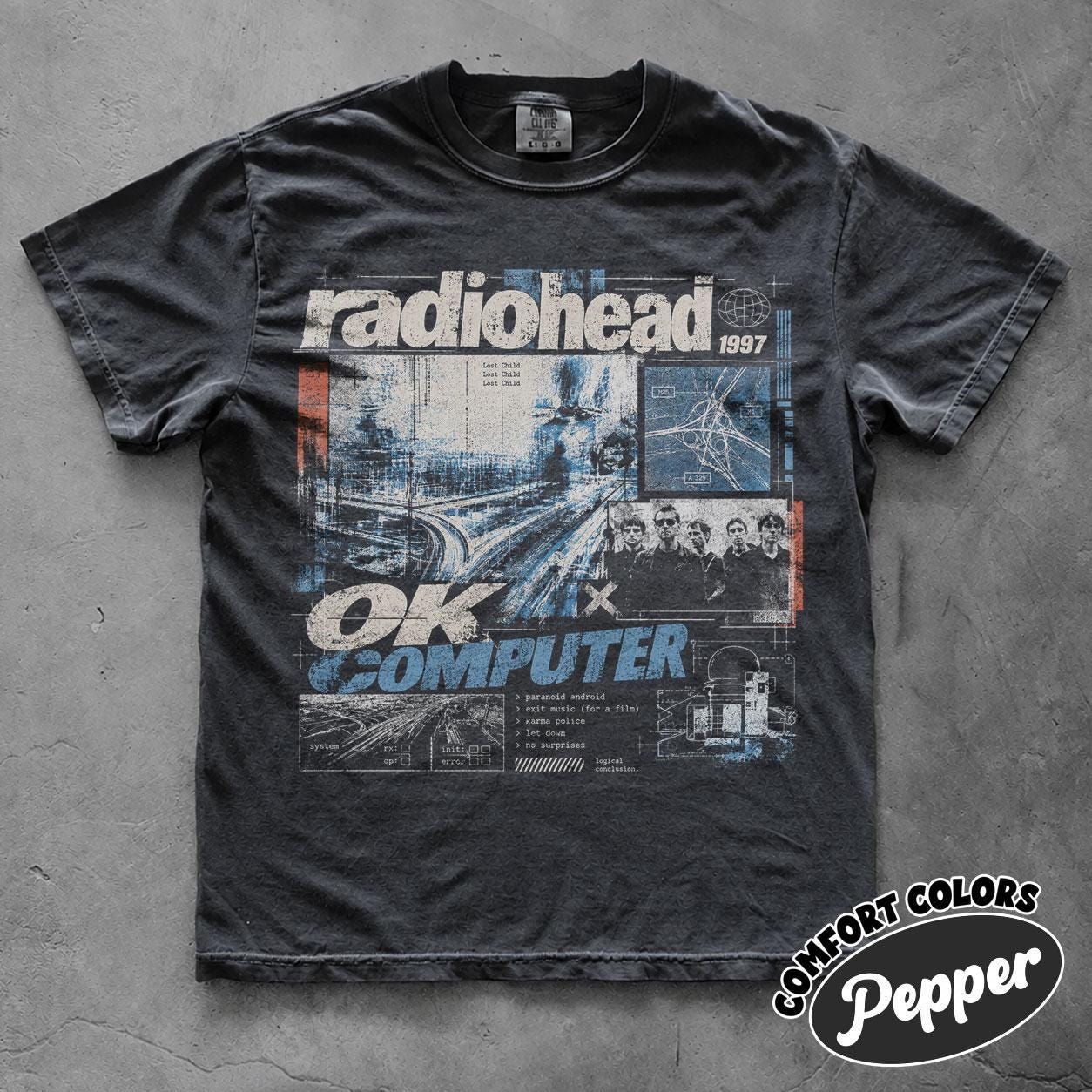 Radiohead T Shirt Ok Computer - Etsy
