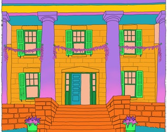 Colorful Patapsco Female Institute - Historic Ellicott City, Md - Original limited edition print