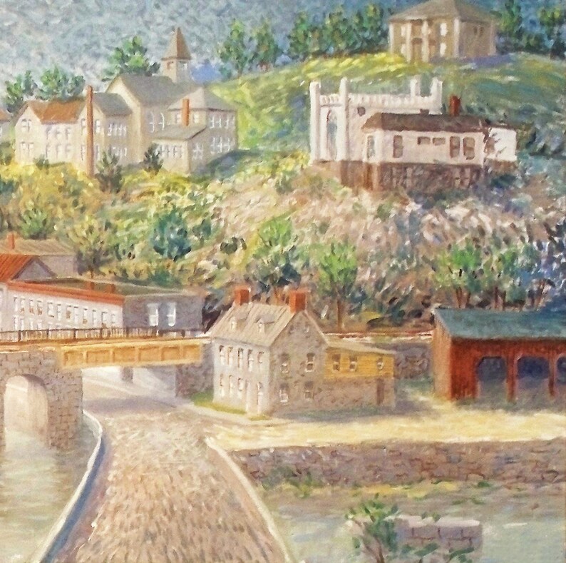 Panorama of Ellicott City Archival Print on Rag Paper of Etsy