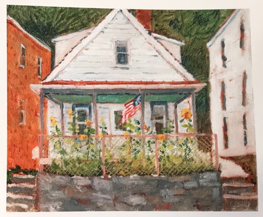 Sunflower Cottage Ellicott City Archival Print on Rag Paper Etsy