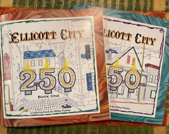 Two Historic Ellicott City Coloring Books  Book one and two