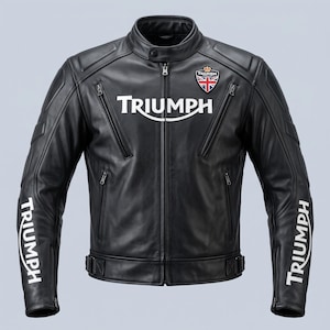 Triumph motorcycle leather jacket - Etsy 日本
