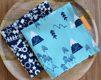 cloth napkin ( 1 ) - alpine forest - reusable cloth napkins for dinner or lunch - sustainable living