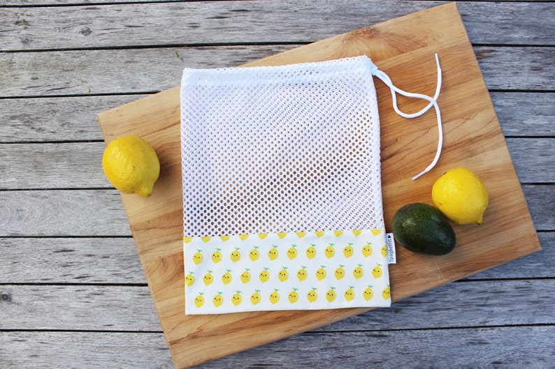 reusable mesh produce grocery bag sustainable living vegetables bag image 4