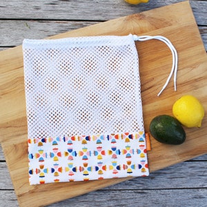 reusable mesh produce grocery bag sustainable living vegetables bag image 3