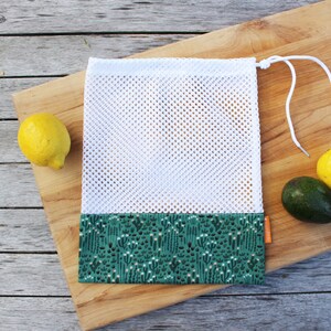 reusable mesh produce grocery bag sustainable living vegetables bag image 5