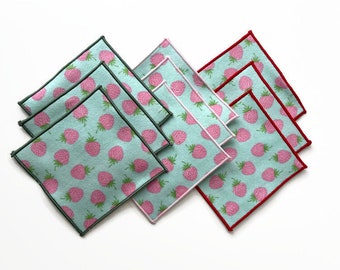 carré de cotton nettoyants pour le visage, lot  de 9, Lingettes démaquillantes lavables réutilisables, Carrés démaquillants Zéro Déchet