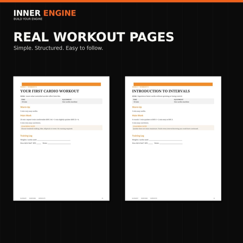 Home Workout Plan.pdf 4-week Hybrid Training Plan | Beginner Strength & Cardio Workout (PDF ...