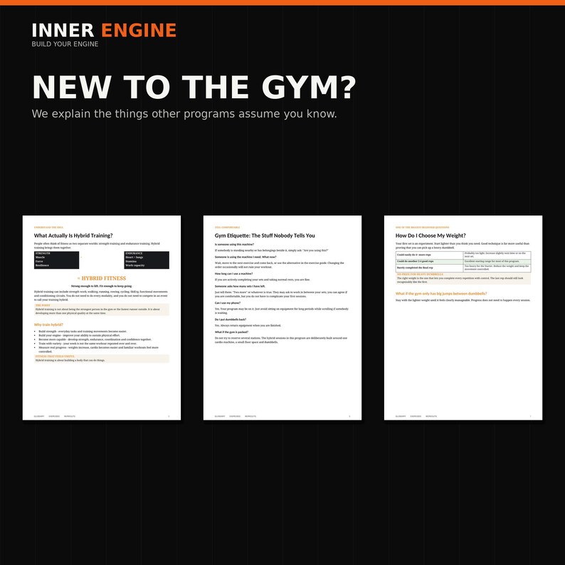 Home Workout Plan.pdf 4-week Hybrid Training Plan | Beginner Strength & Cardio Workout (PDF ...