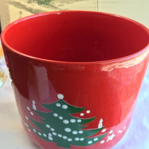 Waechtersbach Christmas Tree Planter Pot 7” diameter vintage Christmas