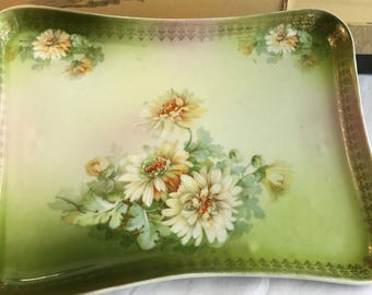 Porcelain Tray Hand Painted Bavarian ceramic trinket or display tray
