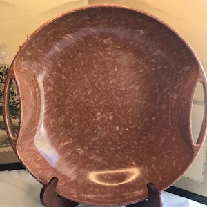 Vintage Aztec Ware Mel Mac bowl double handle serving bowl