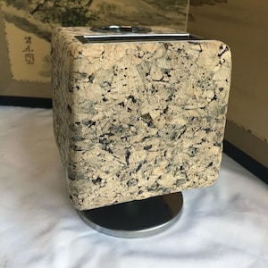 MCM Park Sherman Cork & Chrome Desk Organizer Rotating “The Bullentin  Board” Pen, Pencils, notes