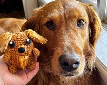 Custom Dog Sensory Toy/ Crochet Dog Plush with Beads and Dried Lavendar