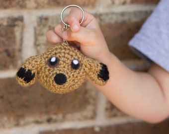Custom Crochet Dog Key Chain, Gift for Dog Lover, Key Chain with Dog Face, Personalized Dog Gift, Dog Loss Gift, Dog Mom Gift