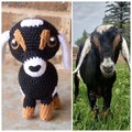 Custom Crocheted Goat Plush Toy