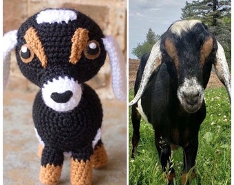 Custom Crocheted Goat Plush Toy