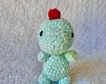 Crochet Dinosaur Stuffed Animal— Ready to Ship— Handmade Rainbow Dinosaur Plushie