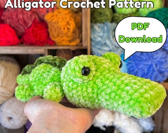 Crochet Alligator Pattern—PDF Download