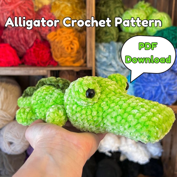 Crochet Alligator Pattern—PDF Download