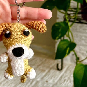 Custom Crochet Dog Key Chain, Gift for Dog Lover, Dog Replica Gift, Personalized Dog Gift, Dog Loss Gift, Dog Mom Gift