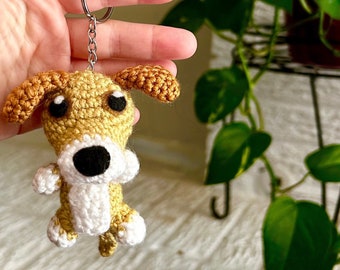 Custom Crochet Dog Key Chain, Gift for Dog Lover, Dog Replica Gift, Personalized Dog Gift, Dog Loss Gift, Dog Mom Gift