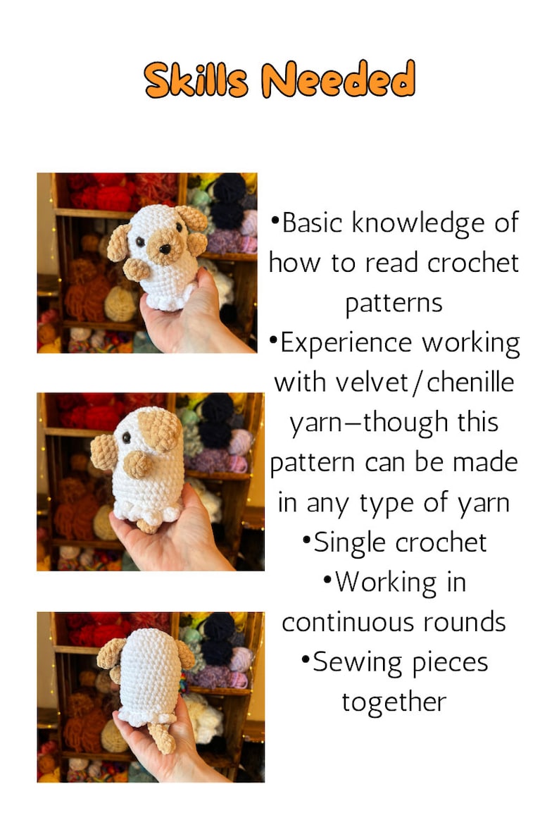 Virkat spökvalpmönster: Amigurumi Halloweenhund (PDF-nedladdning) bild 2