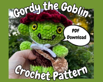Amigurumi Goblin Crochet Pattern: Gordy the Goblin (PDF Download)