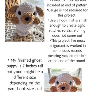 Virkat spökvalpmönster: Amigurumi Halloweenhund (PDF-nedladdning) bild 4