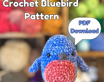 Crochet Bluebird Pattern — PDF Download