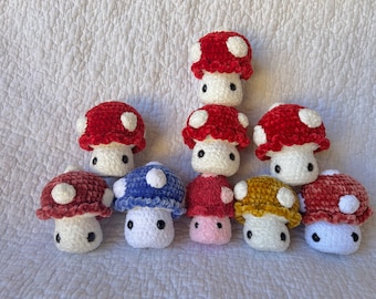 Crochet Soft Mushroom Plushie Ready to Ship