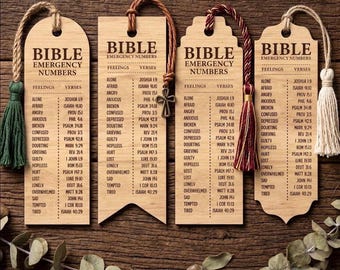 Laser Cut Wooden Scripture Bookmark with Inspirational Bible Verses for Encouragement and Faith Support