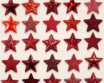 Red Stars Sticker Pack