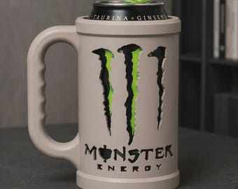 Monster Energy Can Holder Can Cooler STL & 3MF File – Soda Can Holder, Drink Sleeve, 3D Printing File, Digital Download