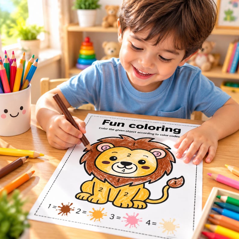 Color by Code Worksheets for Kids | Preschool Printable Activity ...