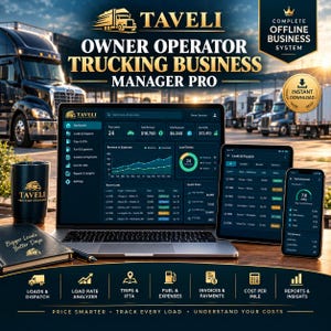 Owner Operator Trucking Business Manager, Offline Web App