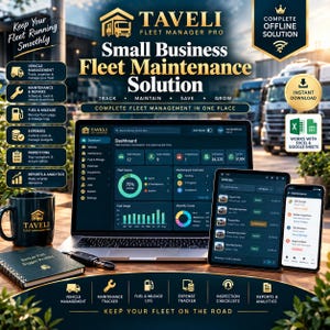 TAVELI Fleet Manager Pro | Offline Web App | Fleet Maintenance & Vehicle Management