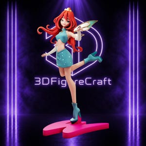 Bloom Winx Club Fairy Form 2 Figure | Hand-Painted Resin Fantasy Collectible