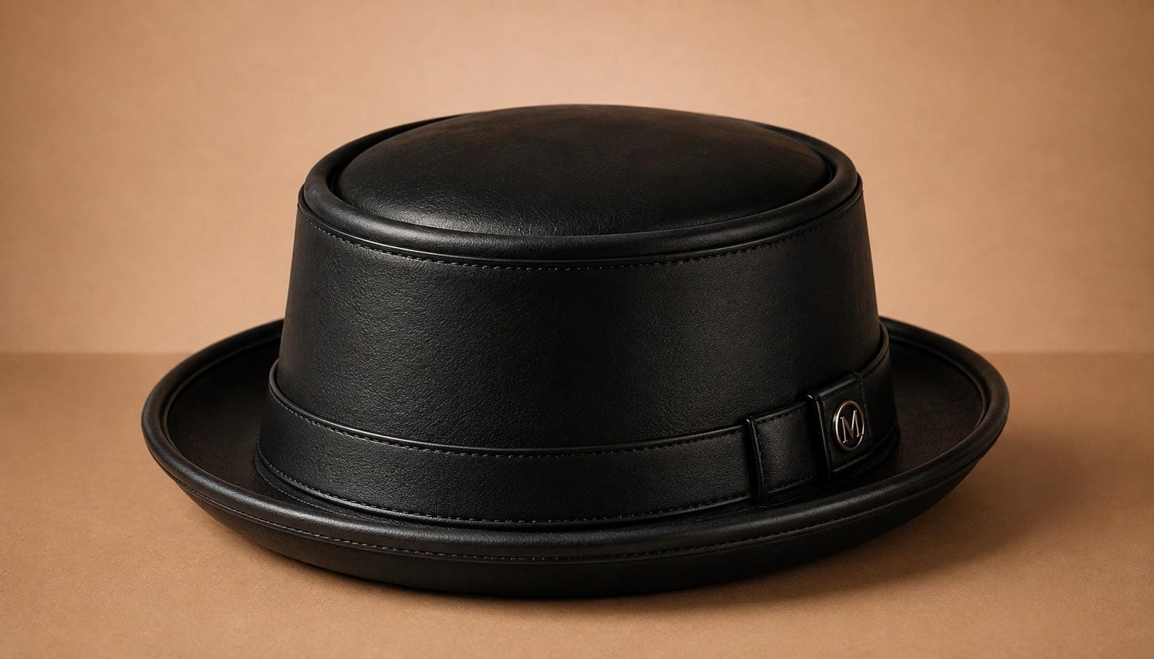 Round Top Flat Brim Cowboy Hat - Etsy