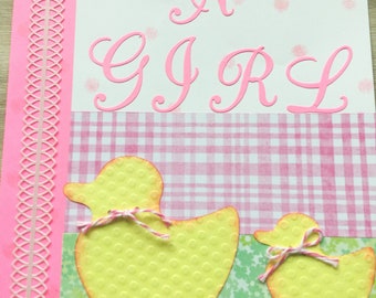 Large Handmade Retirement Card: Cherry Blossoms, Butterfly Design